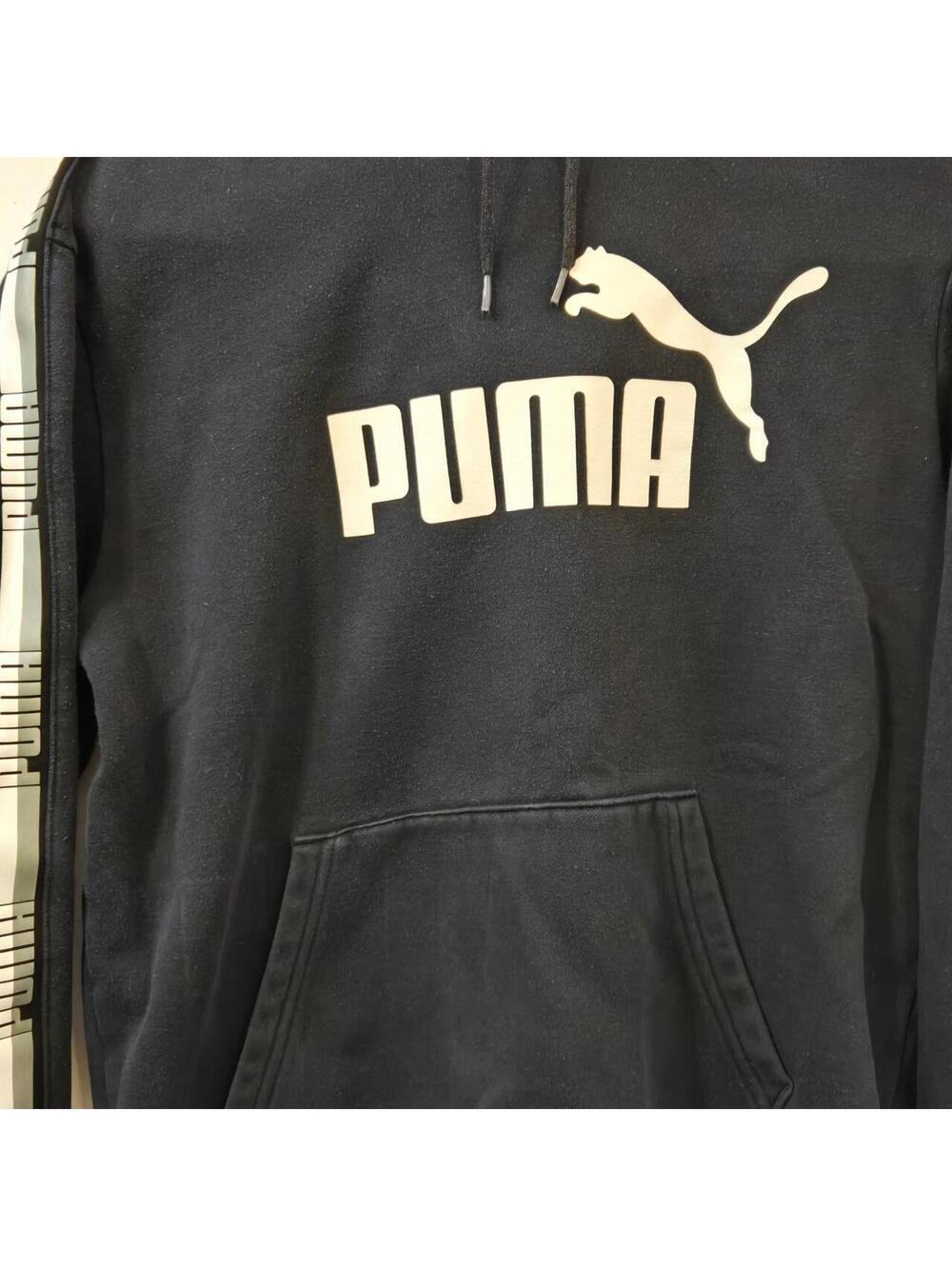 Puma Men's Navy and Black Hoody